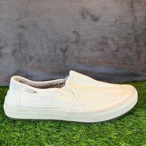 Sanuk Pair O Dice Cream Canvas Slip On Sneakers Womens Size 7 1116485